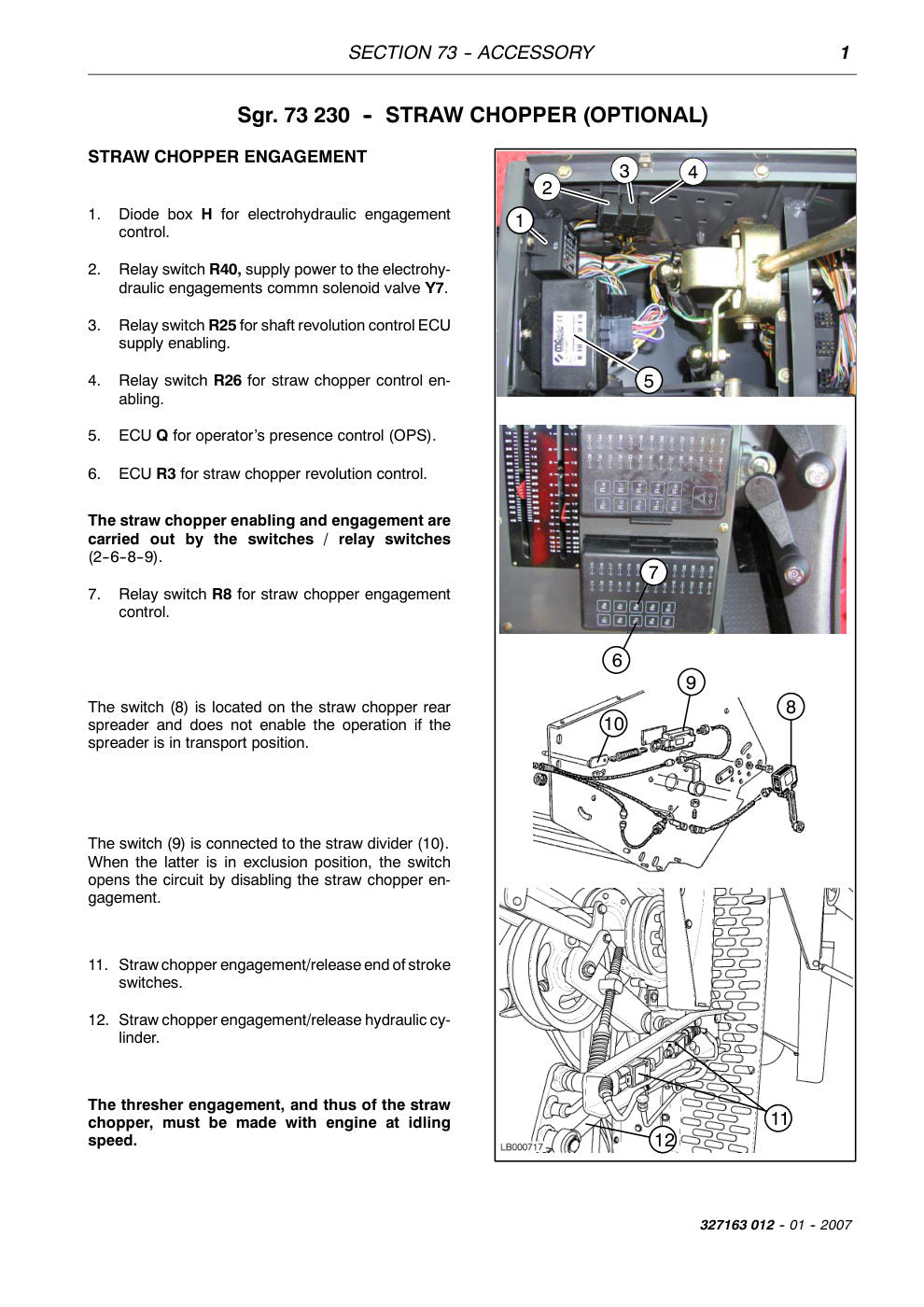 Laverda 205 REV, 225 REV, 255 REV, 256 REV Combine Workshop Manual Update 327163012 (Tier III) – sample page 5