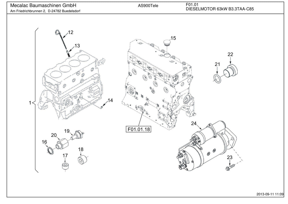 Ahlmann AS900 Tele (AZ95 Tele) Telescopic Swing Loader Parts Catalog – sample page 5
