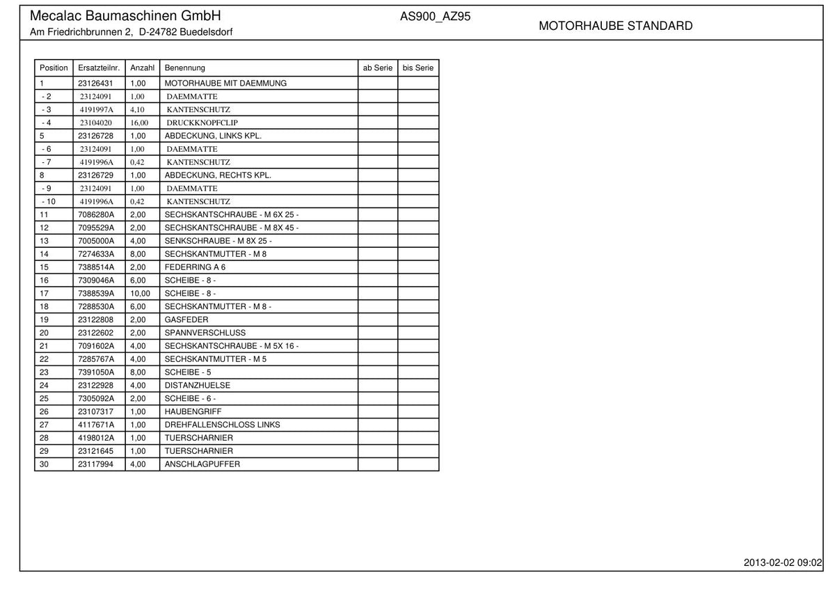 Ahlmann AS900 (AZ95) Swing Loader Parts Catalog – sample page 5