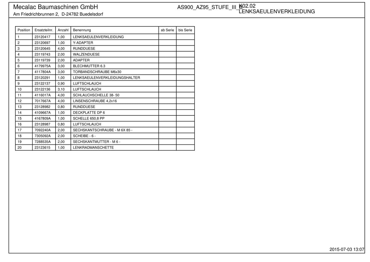 Ahlmann AS900 Stage III B (AZ95) Swing Loader Parts Catalog – sample page 5