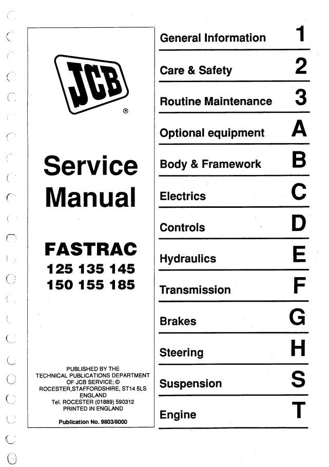 Service Manual Fastrac 125 135 145 150 155 180