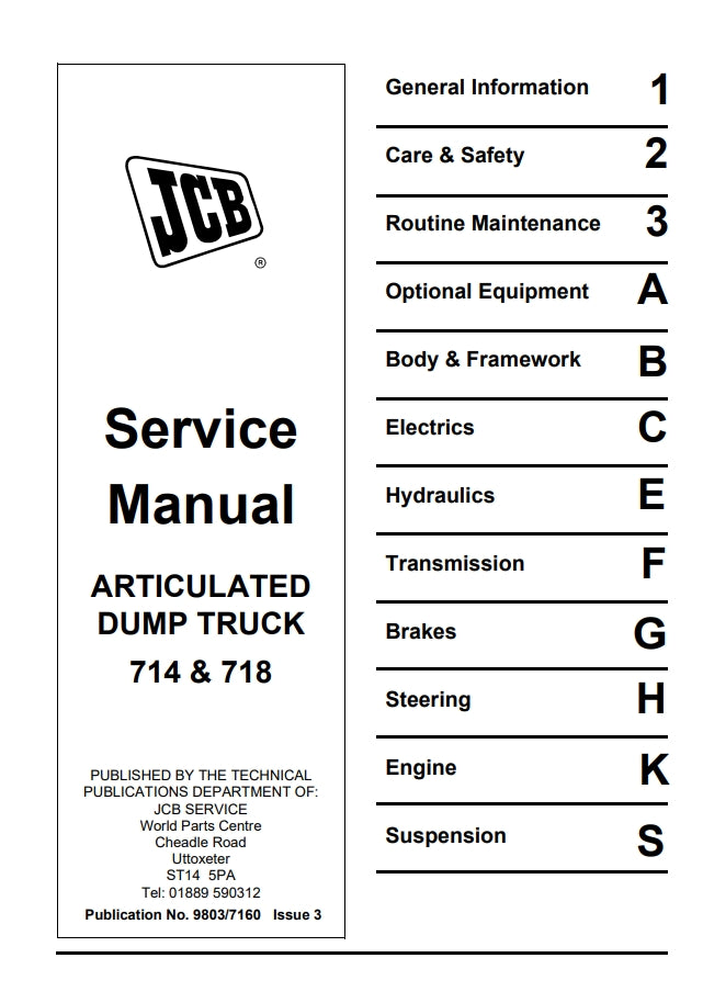 Service Manual ARTICULATED DUMP TRUCK 714 & 718