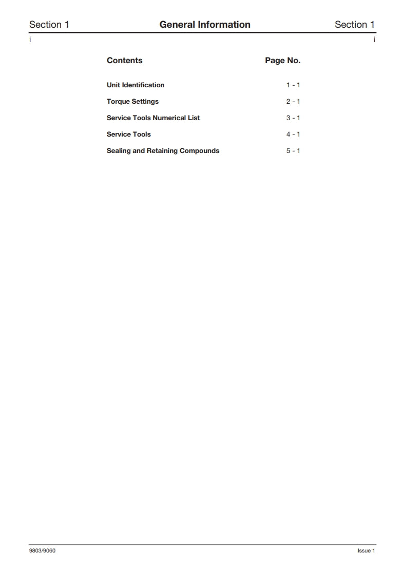 JCB DRIVETRAIN SYSTEM Service Manual