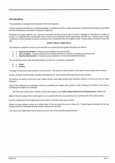 JCB DRIVETRAINSYSTEM Service Manual