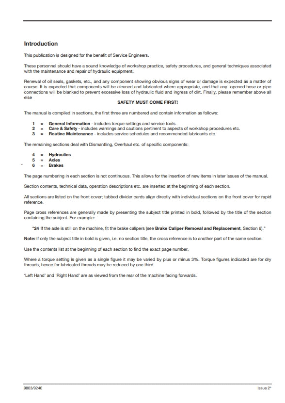 Service Manual SD 55/NT AXLE