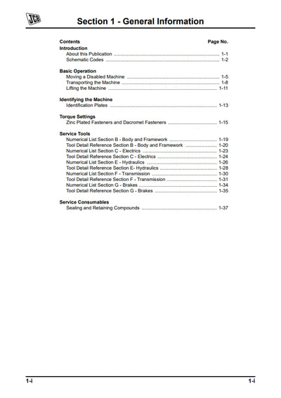 Section 1 General Information Service Manual - 467 Wheeled Loading Shovel