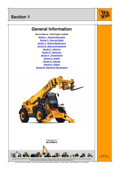 Service Manual Side Engine Loadalls