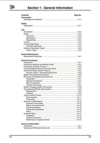 Service Manual Backhoe Loader