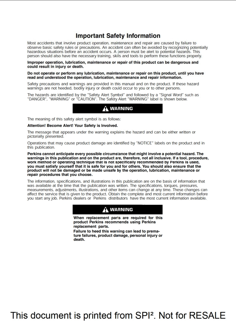 PERKINS System Operation Testing and Adjusting 402D-403D-404D Industrial Engine