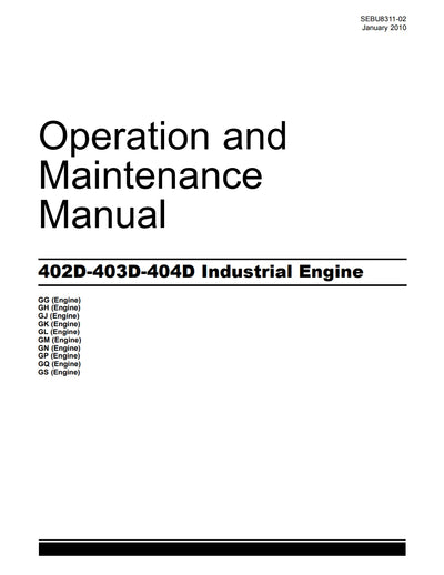 Operation and Maintenance Manual 402D-403D-404D Industrial Engine