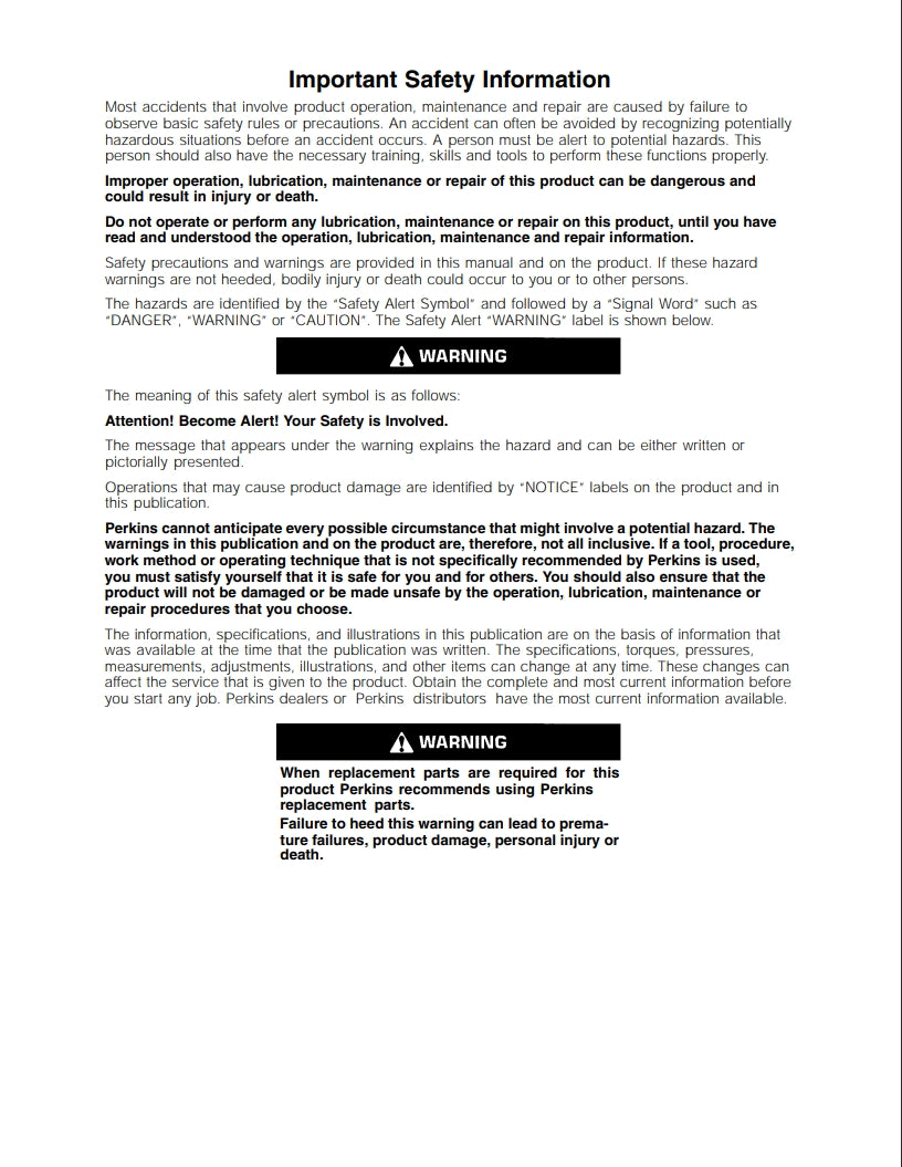 Operation and Maintenance Manual 402D-403D-404D Industrial Engine