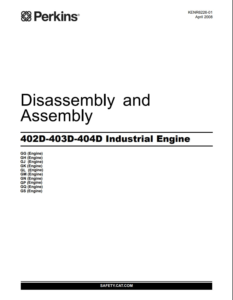 Perkins Disassembly and Assembly 402D-403D-404D Industrial Engine