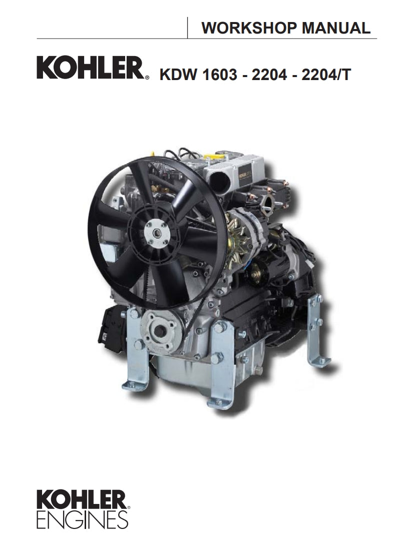 Kohler WORKSHOP MANUAL KDW 1603 - 2204 - 2204/T