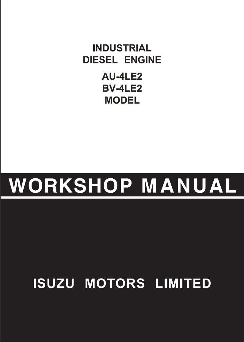 Isuzu motors INDUSTRIAL DIESEL ENGINE AU-4LE2 BV-4LE2 MODEL