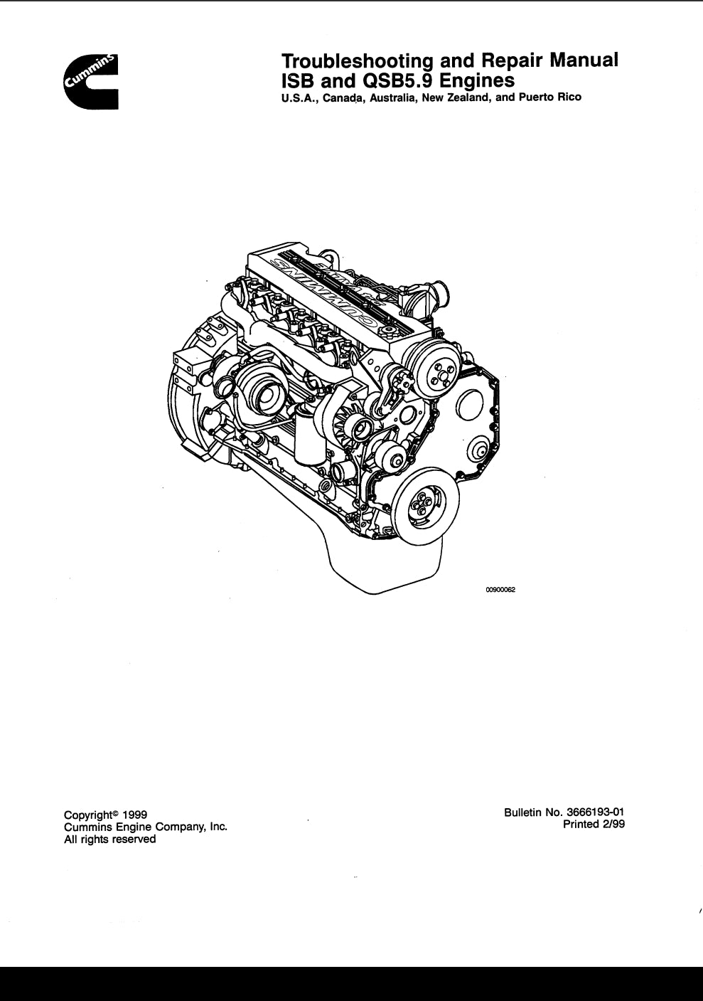 Troubleshooting and repair manual isc and QSB5.9 Engines