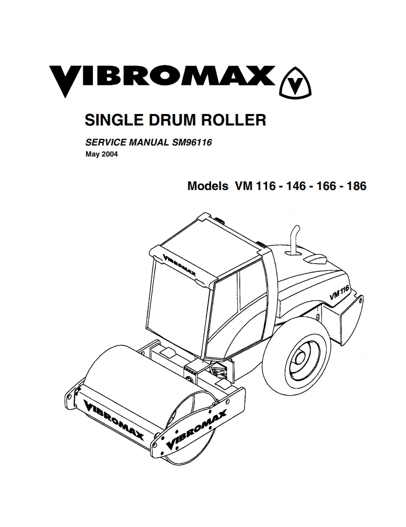 VIBROMAX SINGLE DRUM ROLLER Models VM 116 - 146 - 166 - 186