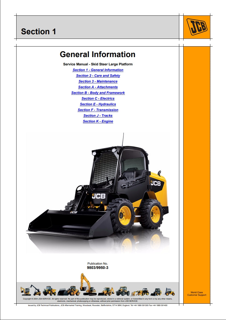 Service Manual Skid Steer Large Platform