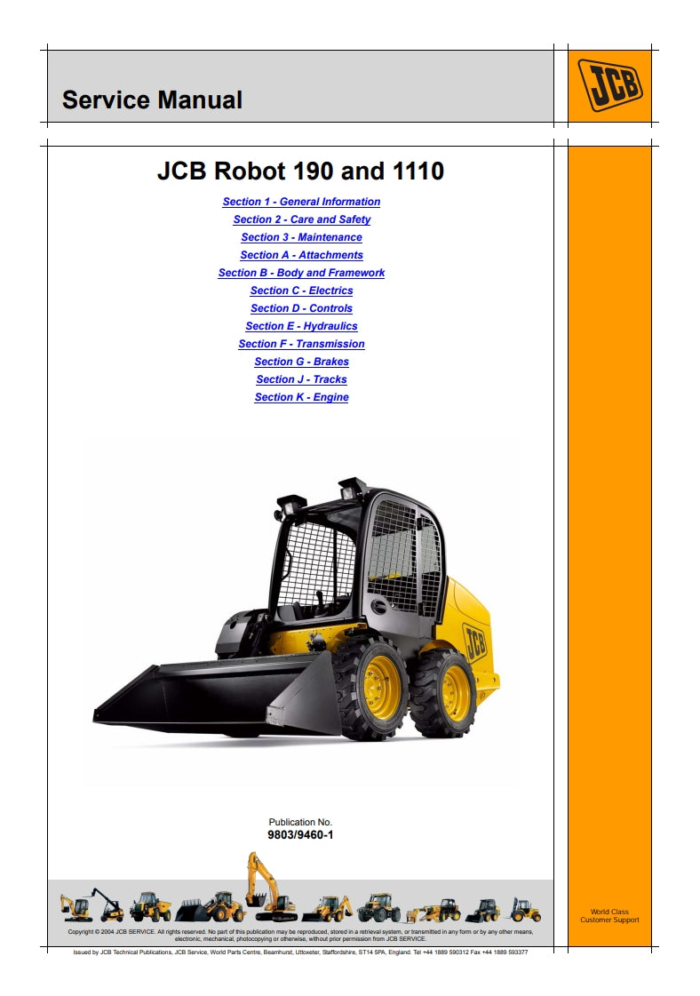 Service Manual JCB Robot 190 and 1110