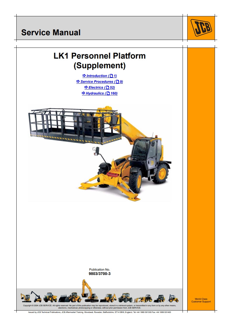 Service Manual LK1 Personnel Platform (Supplement)