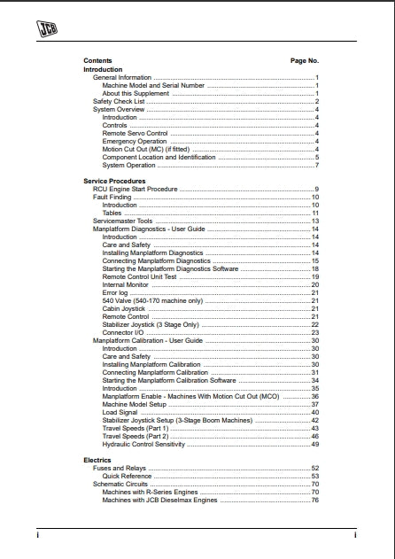 Service Manual LK1 Personnel Platform (Supplement)