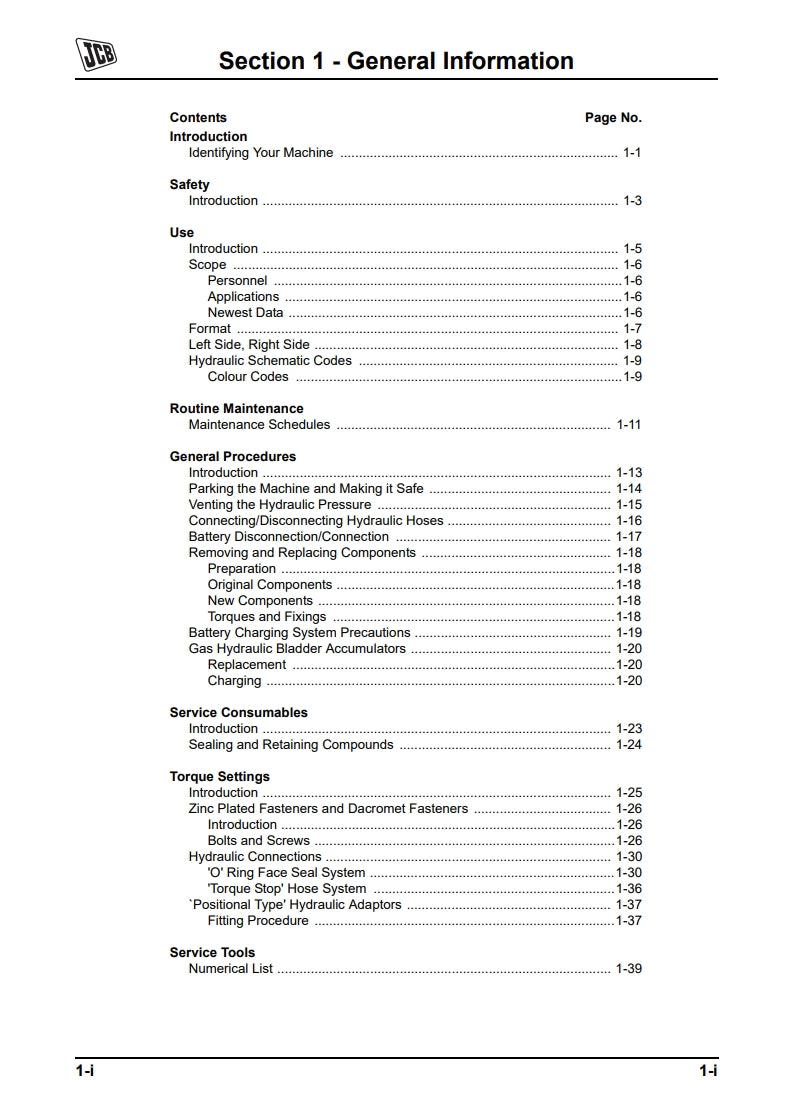 Service Manual JS200W - Wheeled Excavators - Tier 2 and Tier 4i Engines