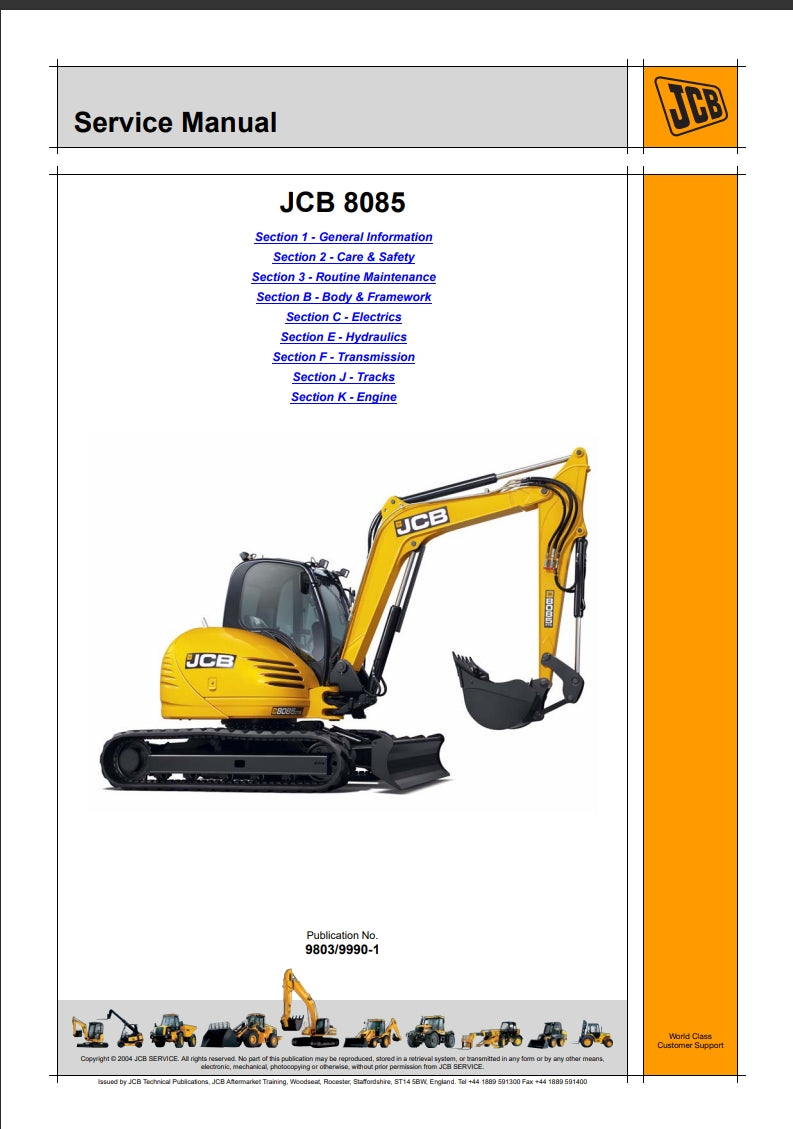 Service Manual JCB 8085