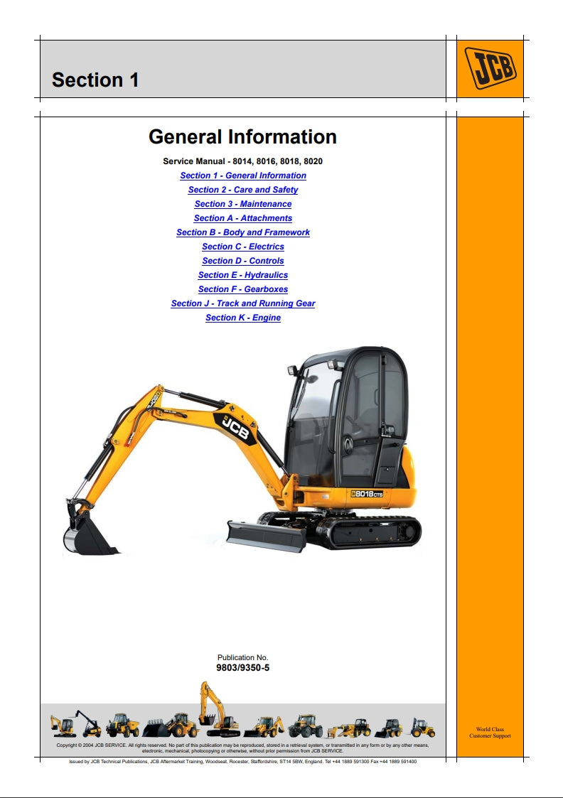 Service Manual 8014, 8016, 8018, 8020