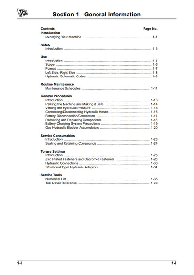 Service Manual JS300, JS330, JS370 - Tracked  Excavators - Tier 4i Isuzu Engine