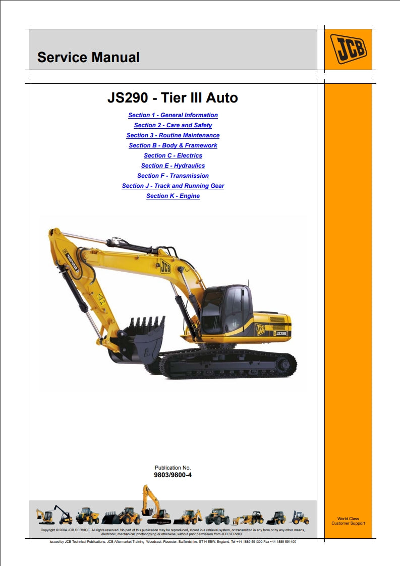 Service Manual JS290 - Tier III Auto