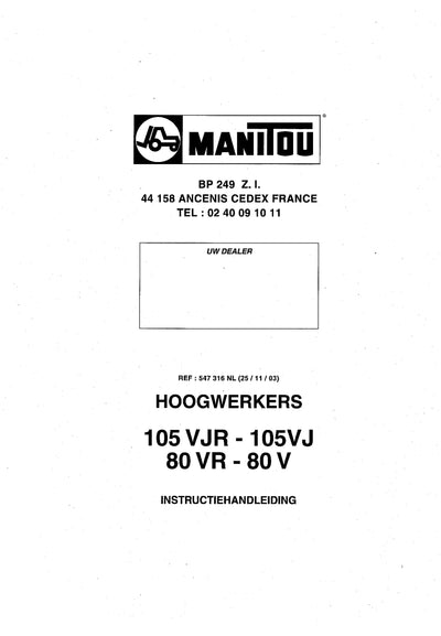 Manitou Forklift 105 VJR