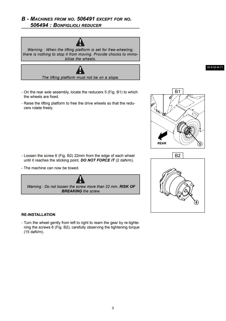 Manitou Platform 150 AET2 Repair