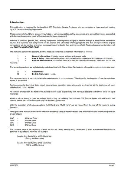 Service Manual 3DX Backhoe Loader