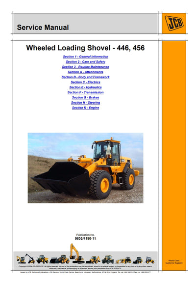 Service Manual Wheeled Loading Shovel - 446, 456