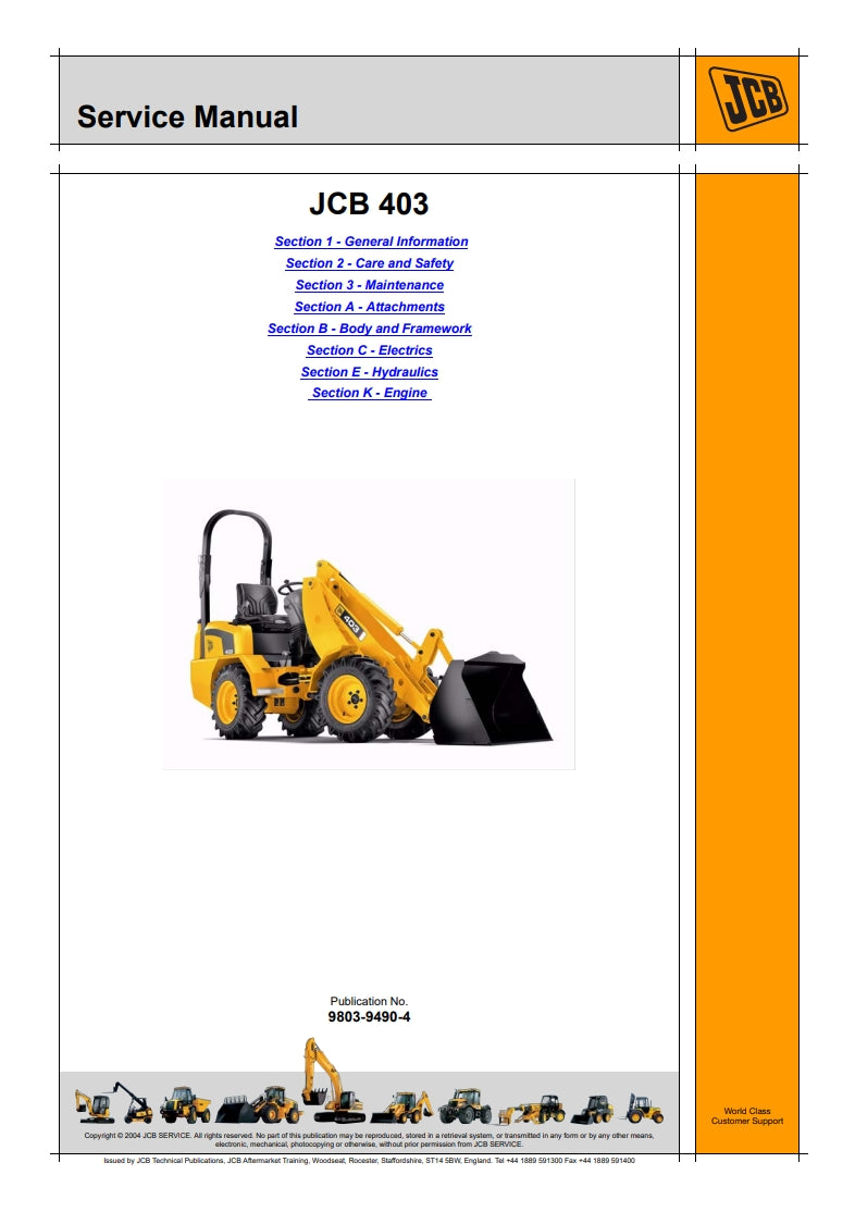 Service Manual JCB 403