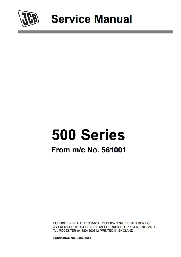 Service Manual 500 Series