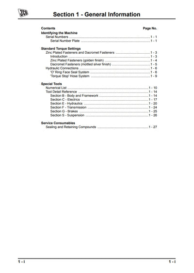 Service Manual JCB 8250 Fastrac