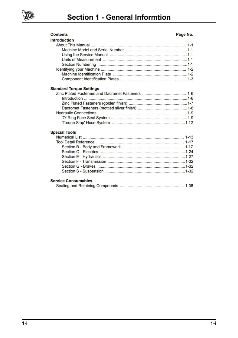 Service Manual JCB 7000 Series Fastrac