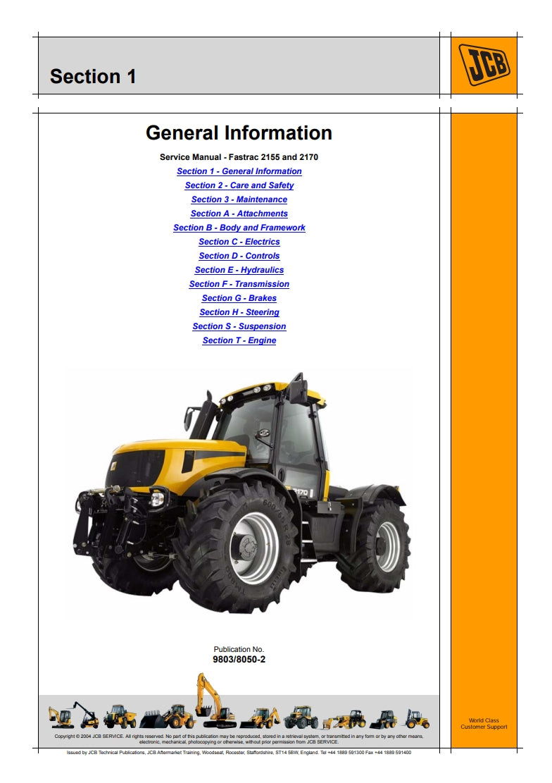 Service Manual Fastrac 2155 and 2170