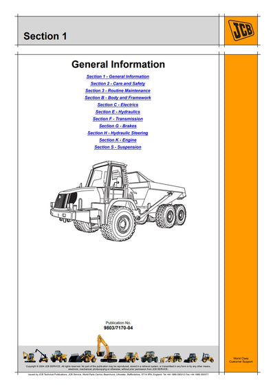 Service Manual Articulated Dump Truck - 722