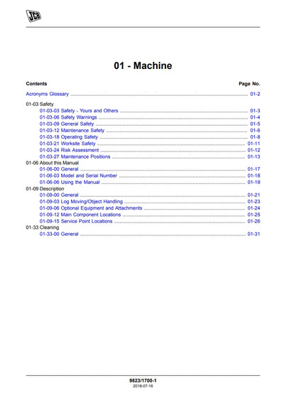 SERVICE MANUAL LOADALL (ROUGH TERRAIN VARIABLE REACH TRUCK) 506-36, 507-42, 509-42, 510-56, 512-56