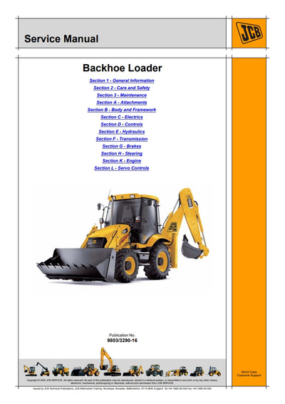 Service Manual Backhoe Loader