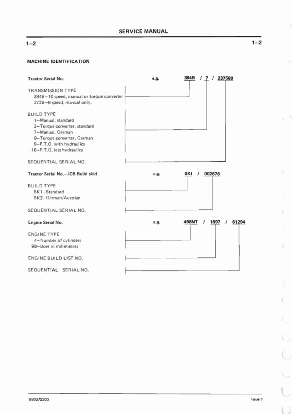 EXCAVATOR LOADER SERVICE MANUAL 2D, 2DS, 3, 3C, 3CS, 3D, 700