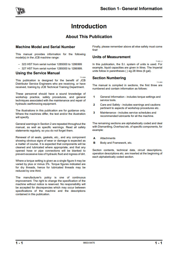 Service Manual General Information
