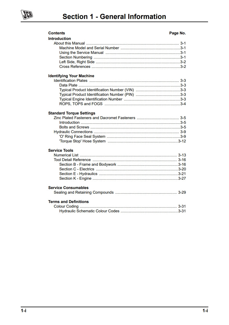 Service Manual 8025ZTS, 8026CTS, JS30, 8029CTS, 8030ZTS, 8035ZTS