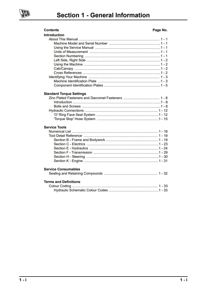Service Manual 506C, 506CHL, 508C Loadalls
