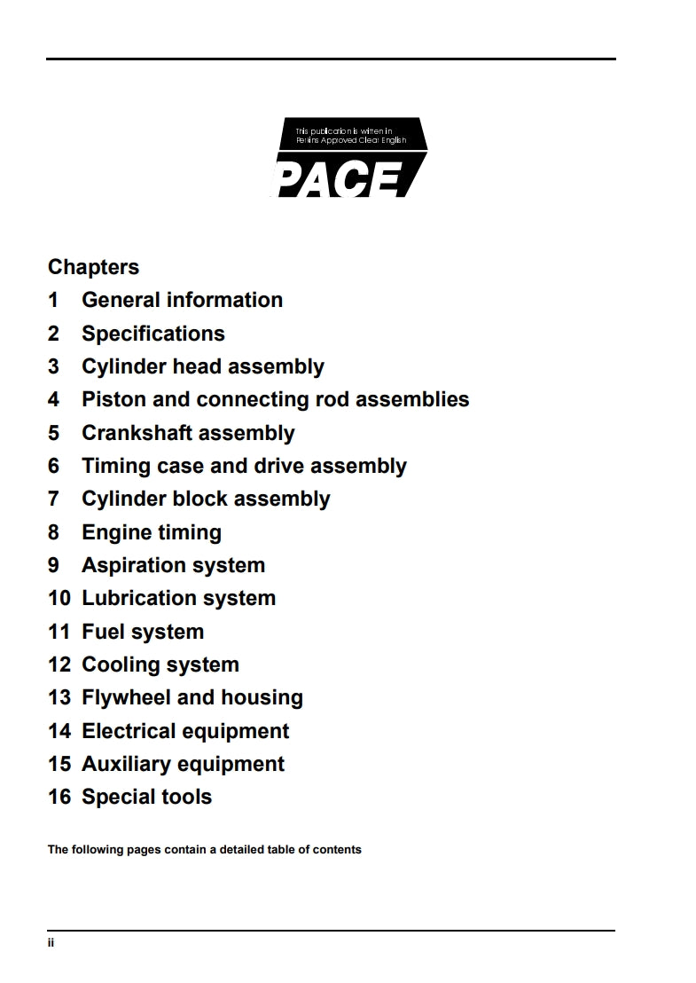 Perkins 400 Series Models 403C-11, 403C-15, 404C-22 and 404C-22T WORKSHOP MANUAL
