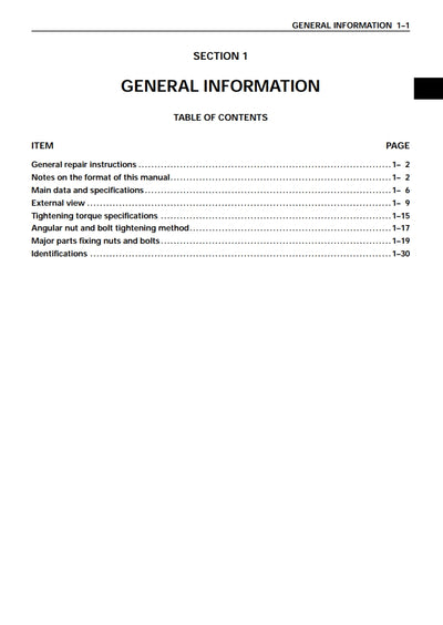 ISUZU WORKSHOP MANUAL INDUSTRIAL DIESEL ENGINE AA-4BG1T, AA-6BG1 BB-4BG1T, BB-6BG1T MODELS