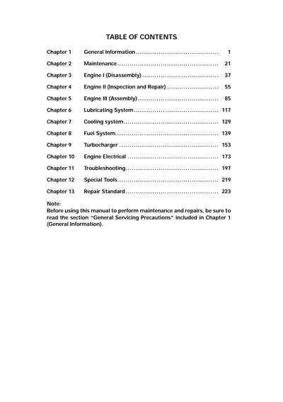 JCB JS460 ENGINE SERVICE MANUAL AA-6SDIT