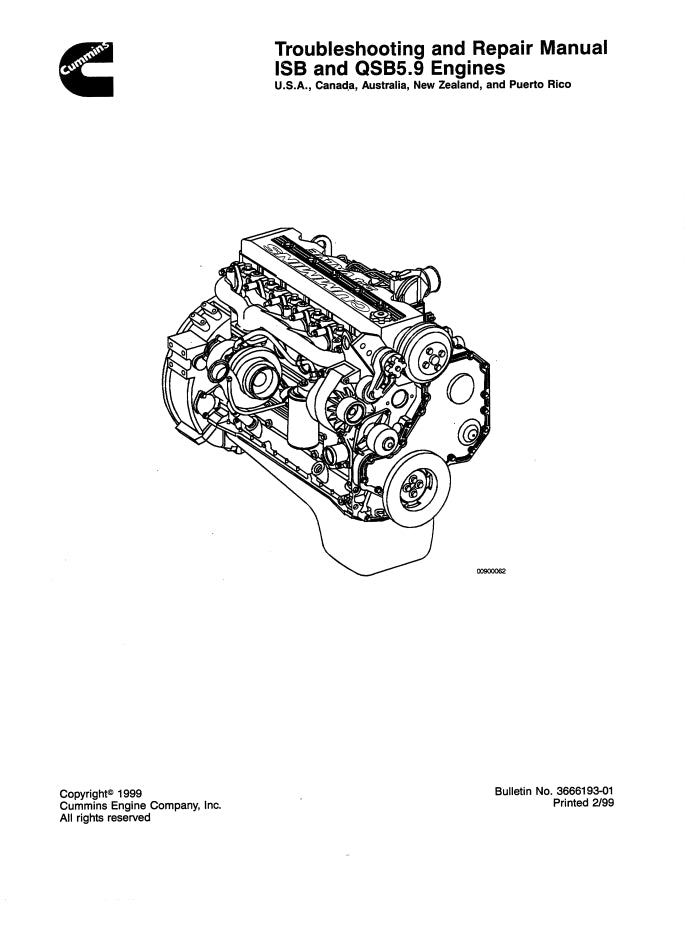 troubleshooting and repair Manual I,QSB5.9,ISL Engines
