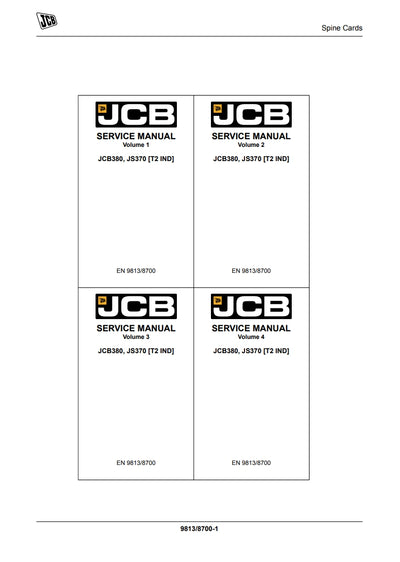 JCB JCB380, JS370 (T2 IND) Excavator Service Manual – sample page 1
